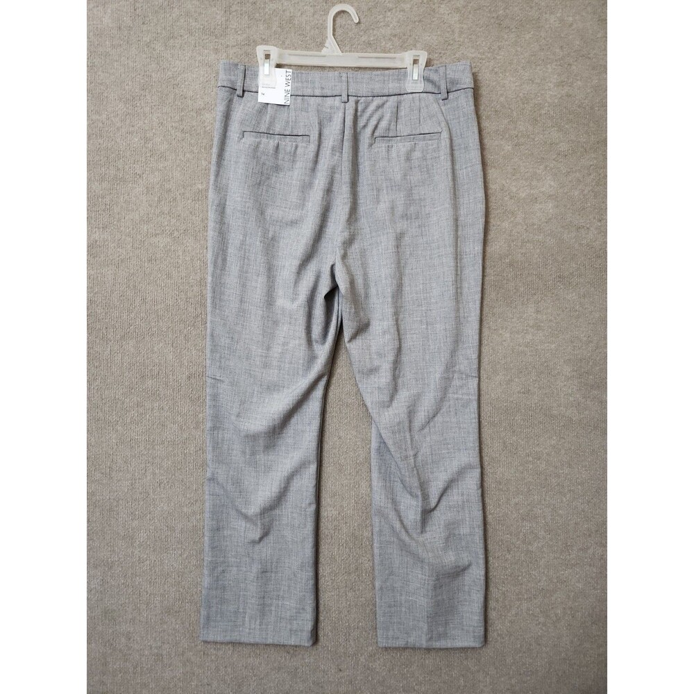 Nine West Mid Rise Barely Bootcut Dress Pants Womens 14 Gray Stretch NEW - Picture 5 of 10